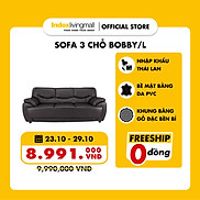 Ghế sofa 3 chỗ BOBBY L khung gỗ bền chắc