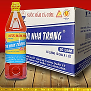 Thùng 12 chai Nước mắm Cá cơm - 584 Nha Trang - Loại 20 độ đạm, Chai 1 Lít