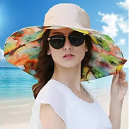 Mũ nữ đi biển đẹp nón rộng vành chống nắng tia UV gấp gọn thoáng mát