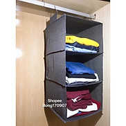 Kệ treo tủ quần áo 3 tầng tiện gọn dễ tìm chất vải oxford 300d