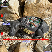 Trâu đá phong thủy tài lộc may mắn 10.4kg 41 x 21.5 x 21 cm
