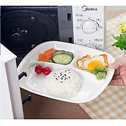 Đĩa ăn chia 3 ngăn cho bé màu trắng - Hàng nội địa Nhật