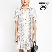 GIGI - Đầm mini sơ mi tay ngắn xếp li thời trang G2101D212115-63