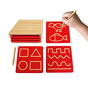 Bảng luyện nét chữ cơ bản cho bé đồ chơi gỗ mới tập viết