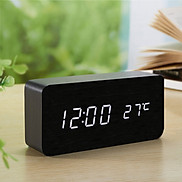 Đồng hồ gỗ LED ZAYTEN để bàn hình chữ nhật độc đáo, tiện dụng đo thời gian