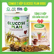 Combo 2 hộp Sữa thực vật Glucose Plan Soyna 800g tặng kèm 2 hộp sữa hạt