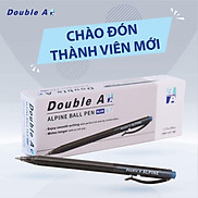 Hộp 12 bút bi Double A Alpine nét 0.7mm mực xanh - Tặng kèm 3 bút cùng loại