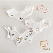 Set 3 yếm cổ cotton cao cấp họa tiết dễ thương cho bé YC13 Mimo Baby