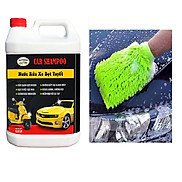 Bộ Nước rửa xe cho ô tô xe máy Car Shampoo+ Găng tay chuyên dụng lau rửa