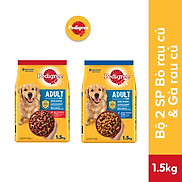 Bộ 2 túi thức ăn PEDIGREE cho chó lớn dạng hạt 1.5kg 2 túi