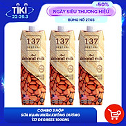 Combo 3 hộp sữa hạnh nhân không đường 1L 137 Degrees Thái Lan