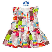 Đầm bé gái họa tiết Thỏ Len cotton - AICDBGP3LEK8 - AIN Closet