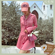 Đầm sơ mi hồng Michio Dress Gem Clothing SP060702