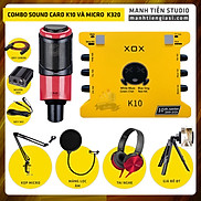 Combo thu âm, livestream Micro TakStar PC-K320, Sound card XOX K10 Jubilee