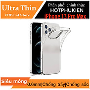 Ốp lưng silicon dẻo trong suốt cho iPhone 13 Pro Max hiệu Ultra Thin siêu