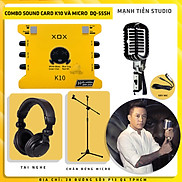 Combo thu âm, livestream Micro Ami DQ-55SH, Sound card XOX K10 Jubilee