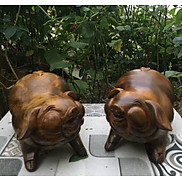 Tượng con heo lợn  tài lộc bằng gỗ bách xanh thơm nức 20 12 10cm
