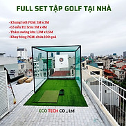FULL SET tập Golf tại nhà PGM Khung lưới+Cỏ Rough nền+Thảm Swing lớn+Khay