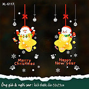 Decal Trang Trí Noel Merry Christmas Dán Tĩnh Điện Dịp Giáng Sinh