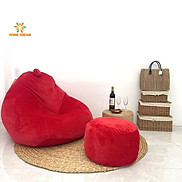 Ghế Lười I-Relax Nhung Màu Đỏ Home Dream