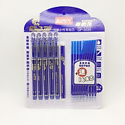 Bút bi Viết và Xóa được - 1 Vỉ 5 cây bút + 16 ruột bút cho học sinh Tiểu