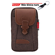 Túi đeo hông đựng điện thoại phối màu nút cài 7 inch X8 Tặng móc khóa nam
