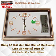 Đồng hồ Eastar Chữ nhật Dạ Quang, Kim Trôi & Màn hình Điện tử Lịch