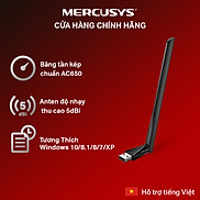 Bộ Chuyển Đổi USB Wifi MERCUSYS MU6H Băng Tần Kép Độ Lợi Cao AC650