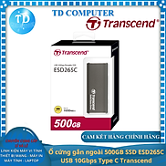 Ổ cứng gắn ngoài 500GB SSD ESD265C USB 10Gbps Type C Transcend