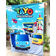 Chăn xe Bus Tayo cho bé 1m-1.4m