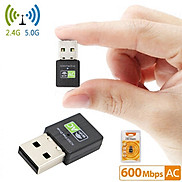 USB thu sóng wifi băng tần kép 2.4G 5G 802.11AC 600Mbps, repeater 5G