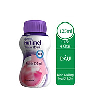 Sữa Fortimel Protein hương vani hương dâu 125ml 4 chai lốc