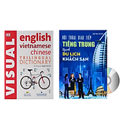 Combo 2 sách Từ điển hình ảnh Tam Ngữ Trung Anh Việt Visual English