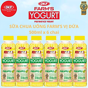 Sữa chua uống Farm s vị dứa OKF Hàn Quốc x 6 chai 500ml