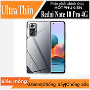 Ốp lưng silicon dẻo cho Redmi Note 10 Pro 4G hiệu Ultra Thin trong suốt