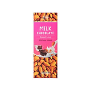 Kẹo socola sữa hạt Hạnh nhân 20g 50% cacao Figo  đồ ăn vặt ngon
