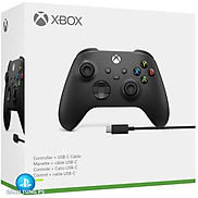 Tay Cầm Wireless Controller Xbox Series X Carbon Black USB C Cable