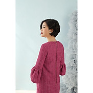 Đầm dạ xuông CLARA MARE chất liệu vải Dạ Tweed pha sợi kim tuyến Hàn Quốc