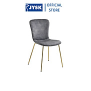 Ghế bàn ăn JYSK Ejerslev kim loại polyester vàng xám R45xS56xC85cm