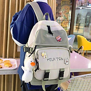 Balo thời trang nam nữ Milk Tea Ulzzang laptop đi học