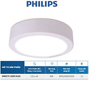 Bộ Đèn Philips LED Ốp Trần tròn lắp nổi DN027C- Công suất 11W, 15W, 18W,