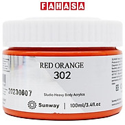 Tuýp Màu Vẽ Acrylic 100 ml - Sunway No.302 - Red Orange
