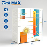 Tủ nhựa DELI MAX 4 tầng- Siêu to siêu chắc