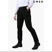 OWEN - Quần kaki nam Owen chất thô giấy mềm mại co dãn màu đen 21993 22006