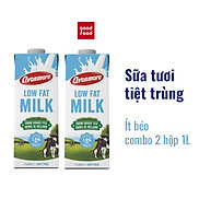 Combo 2 hộp Sữa tươi ít béo tiệt trùng không đường Avonmore UHT Low Fat