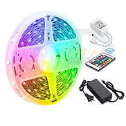 Bộ đèn Led dây dán RGB đổi màu điều khiển từ xa chọn màu đứng yên