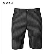 OWEN - Quần short nam Owen kẻ sọc đen 20236