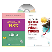 Combo 2 sách Luyện giải đề thi HSK cấp 4 có mp3 nge +Tuyển tập cấu trúc cố