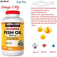 Omega 3 Mỹ Kirkland Signature Fish Oil 1000mg Hỗ trợ sức khỏe não bộ
