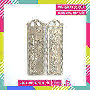 Thẻ Kim Bài Thiên Quan Tứ Phước đồng cao cấp trấn trạch - Đồng vàng 18,6x5